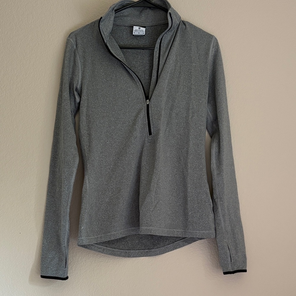 Nike Women's Dri Fit Gray Zip-Up Athletic Jacket Thumb Holes
